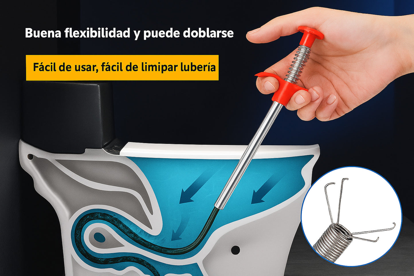 SONDA MULTIUSOS 70 Cm DESTAPA TUBERIAS +ENVIO GRATIS
